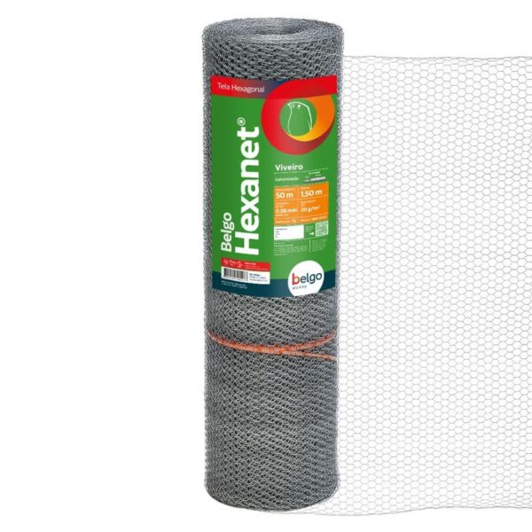 Tela Viveiro Belgo Hexanet® - 1/2X24 1,50 - 50m