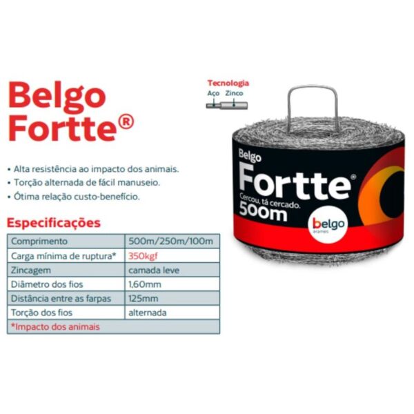 Arame Farpado Fortte Belgo® - 500m