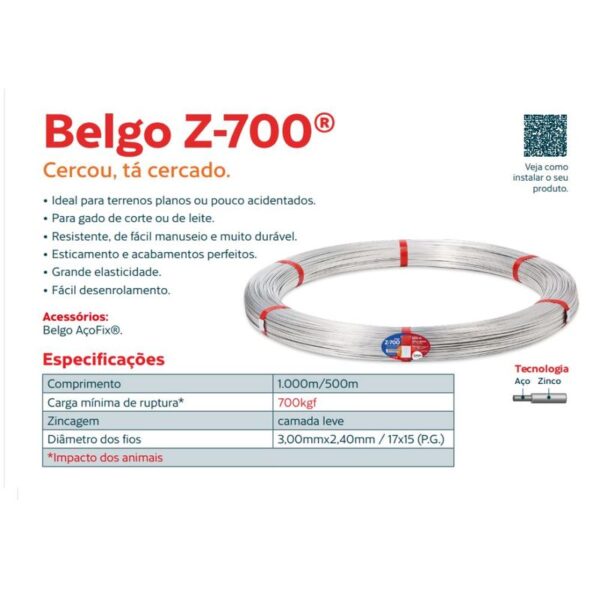 Arame Liso Z700 Belgo® | Arame Ovalado 1000m