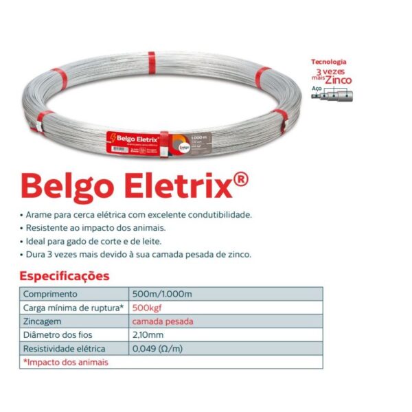 Arame Para Cerca Elétrica Belgo Eletrix® 1000m