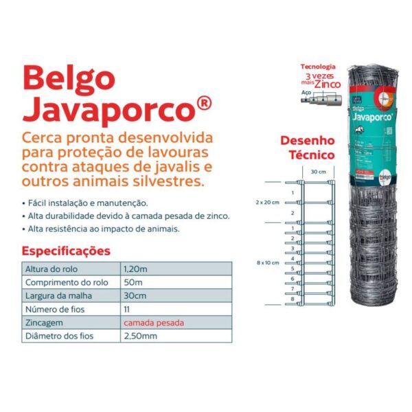 Cerca Pronta Tela Belgo Javaporco 50m