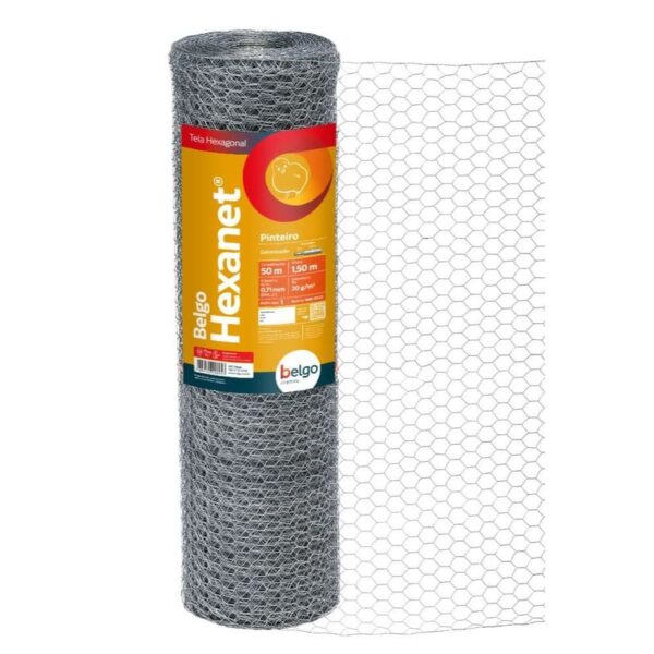 Tela Pinteiro Belgo Hexanet® - 1 X 22 1,50 X 50m
