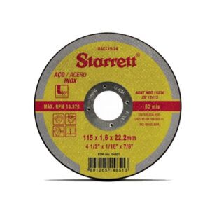 Disco de Corte 4"1/2-115X1,6X22,2mm - Starrett